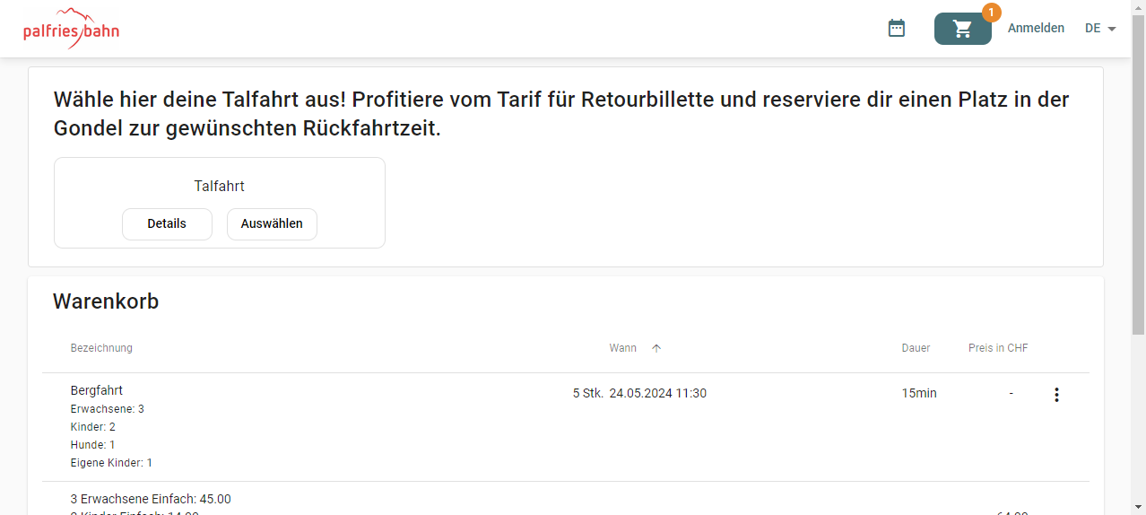 Crossselling im Warenkorb