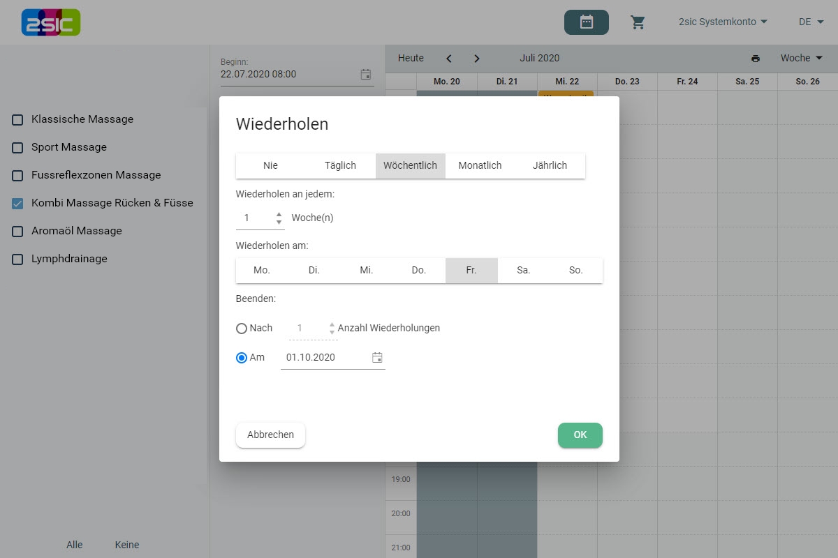 Echtzeit Verfügbarkeit prüfen und Termine kombinieren