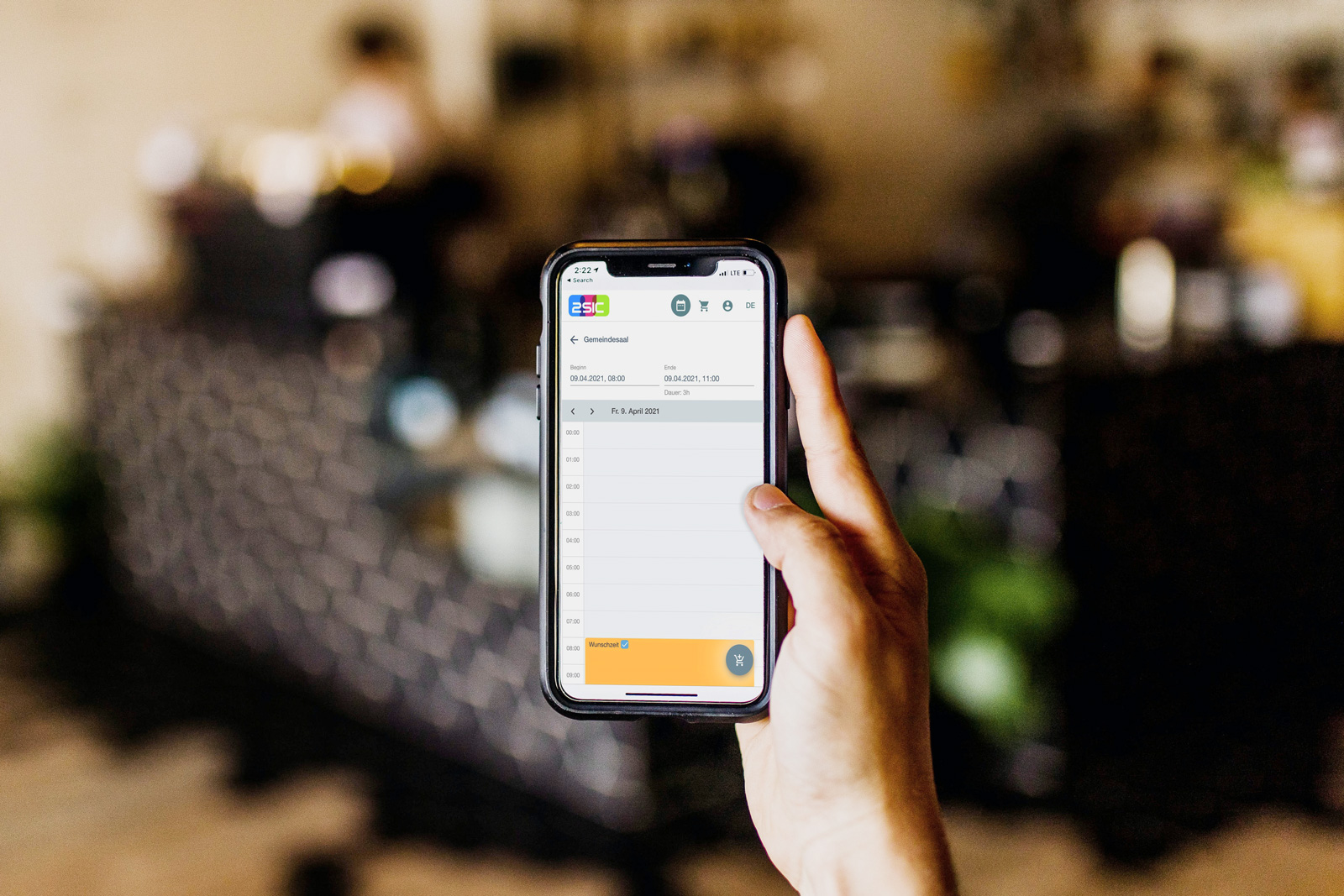 Buchung und Verwaltung über das Smartphone