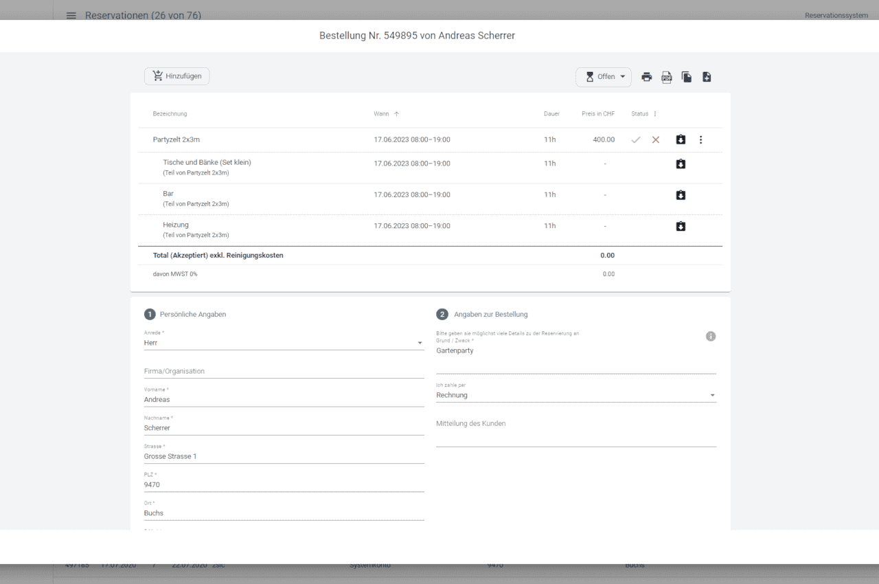 Vermietungssoftware für deine Festzelte und Mobiliar