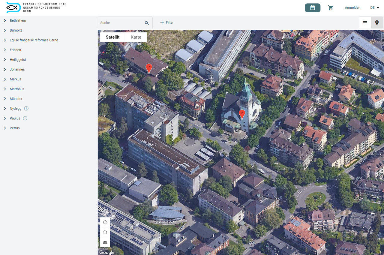 Réservation de salle avec intégration de Google Maps